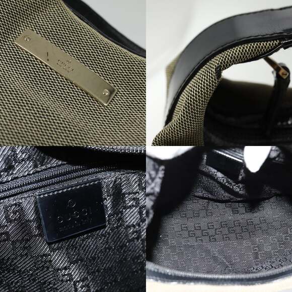 GUCCI Shoulder Bag Canvas Beige Gold 001 001 - Picture 11 of 12